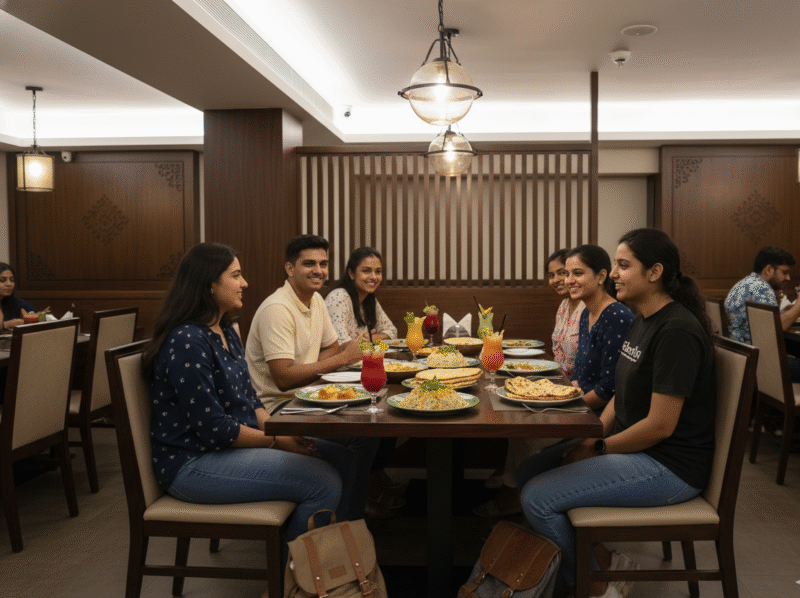 SP College students dining at the Best Family Restaurant in Sadashiv Peth