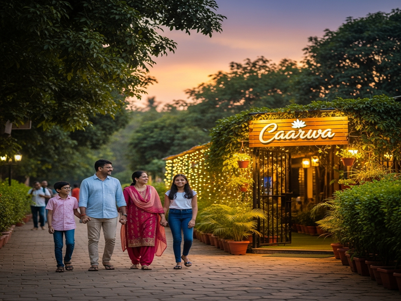 Family dining near Sarasbaug in Sadashiv Peth