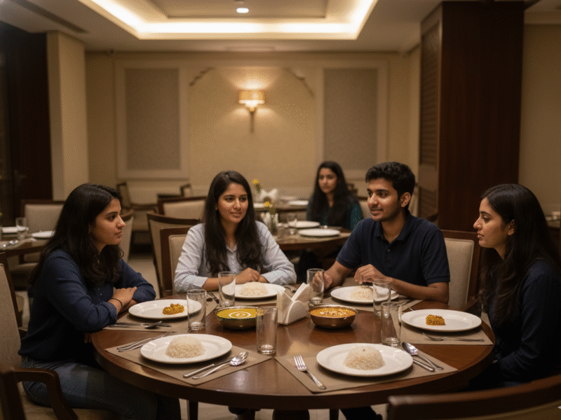 SP College students enjoying quiet dining at the Best Family Restaurant in Sadashiv Peth